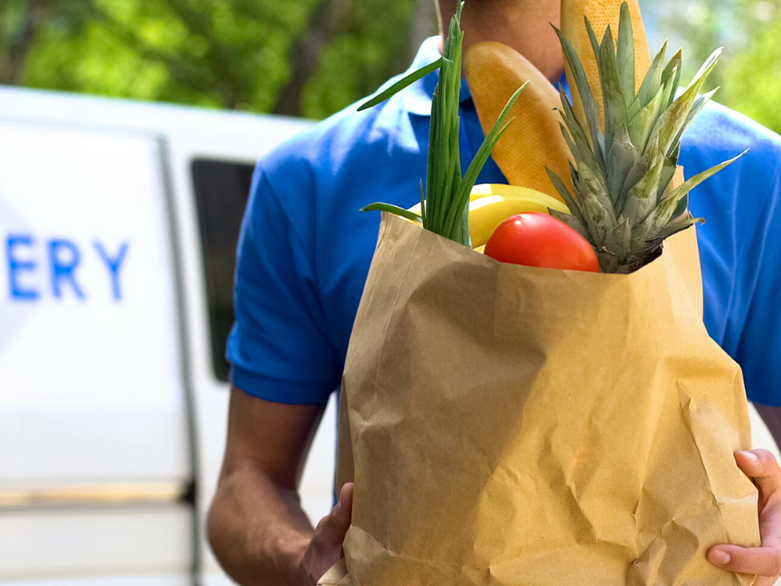 Person delivering food